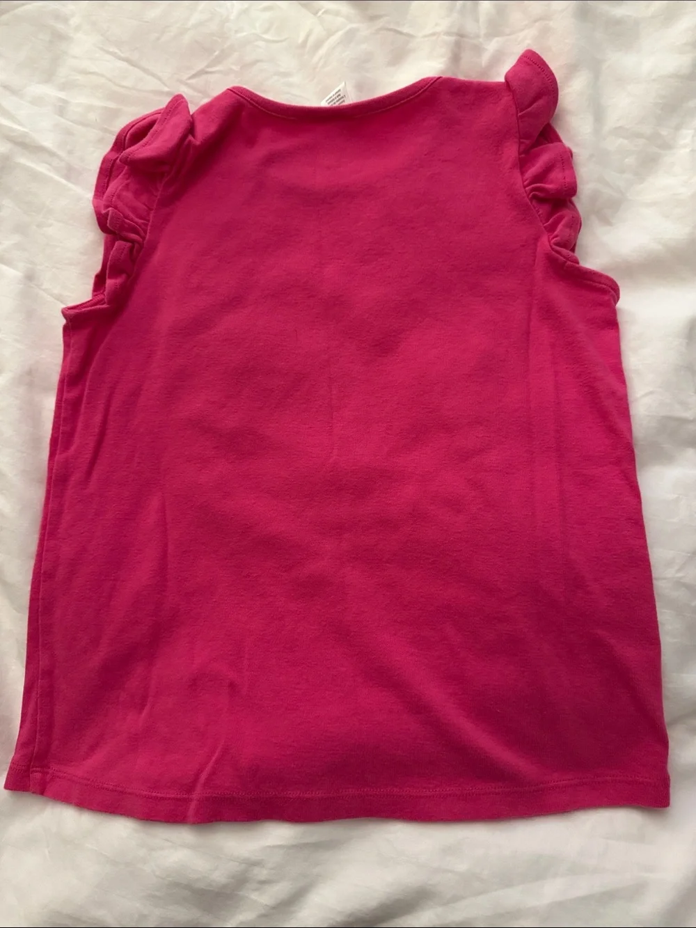 Gymboree Hot Pink Short Sleeve Tee with Teapot Floral Appliqué